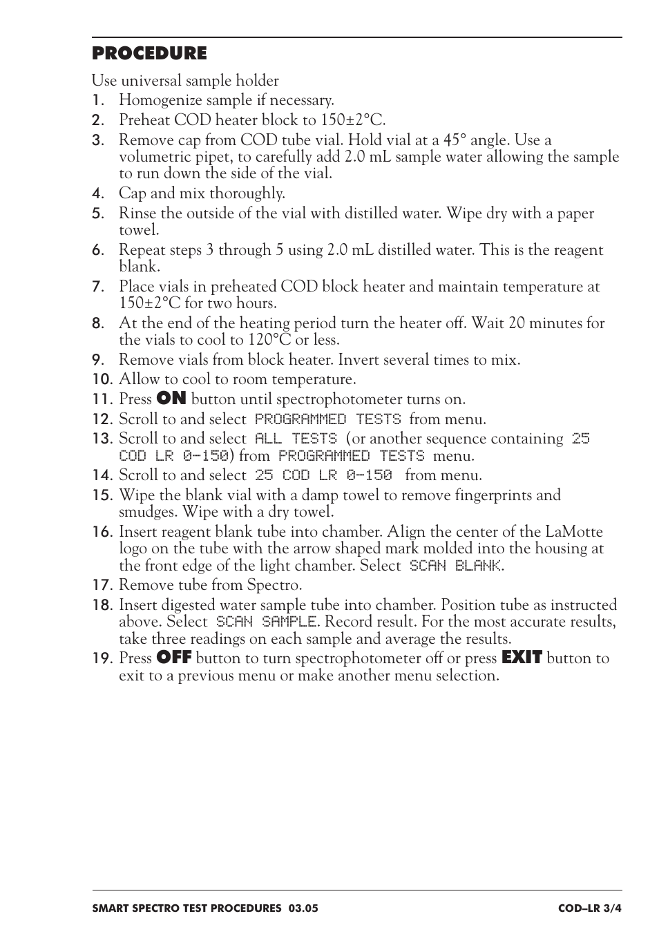 LaMotte SMART Spectro Spectrophotometer User Manual | Page 108 / 237