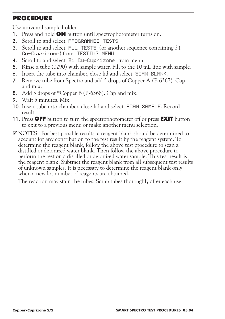 LaMotte SMART Spectro Spectrophotometer User Manual | Page 121 / 237