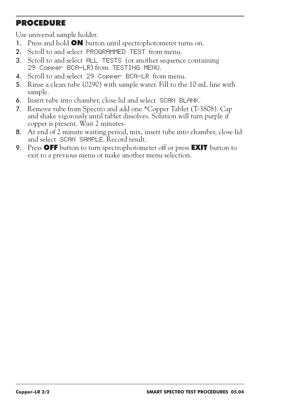 LaMotte SMART Spectro Spectrophotometer User Manual | Page 123 / 237