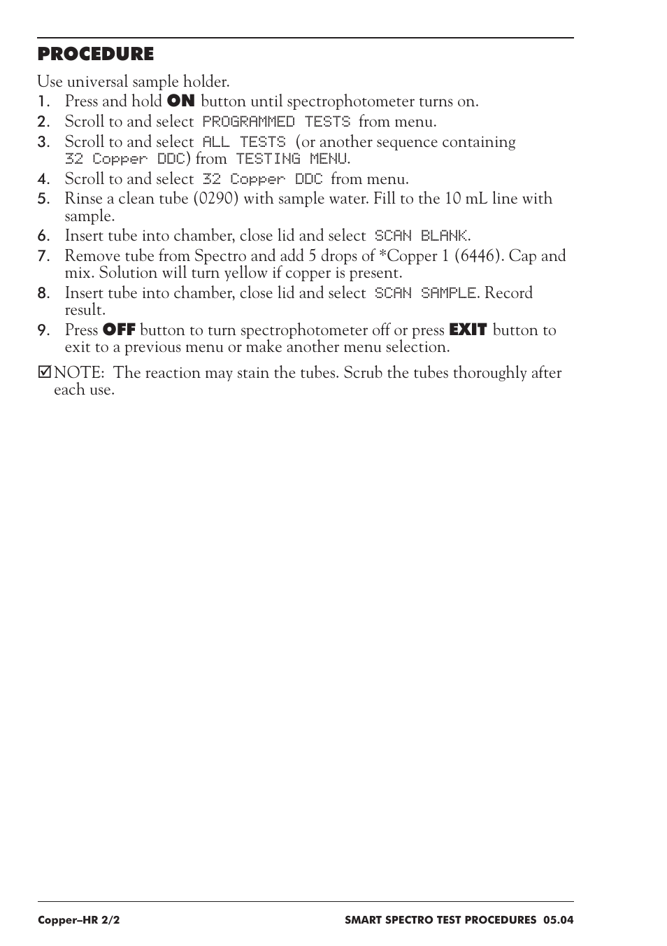 LaMotte SMART Spectro Spectrophotometer User Manual | Page 125 / 237