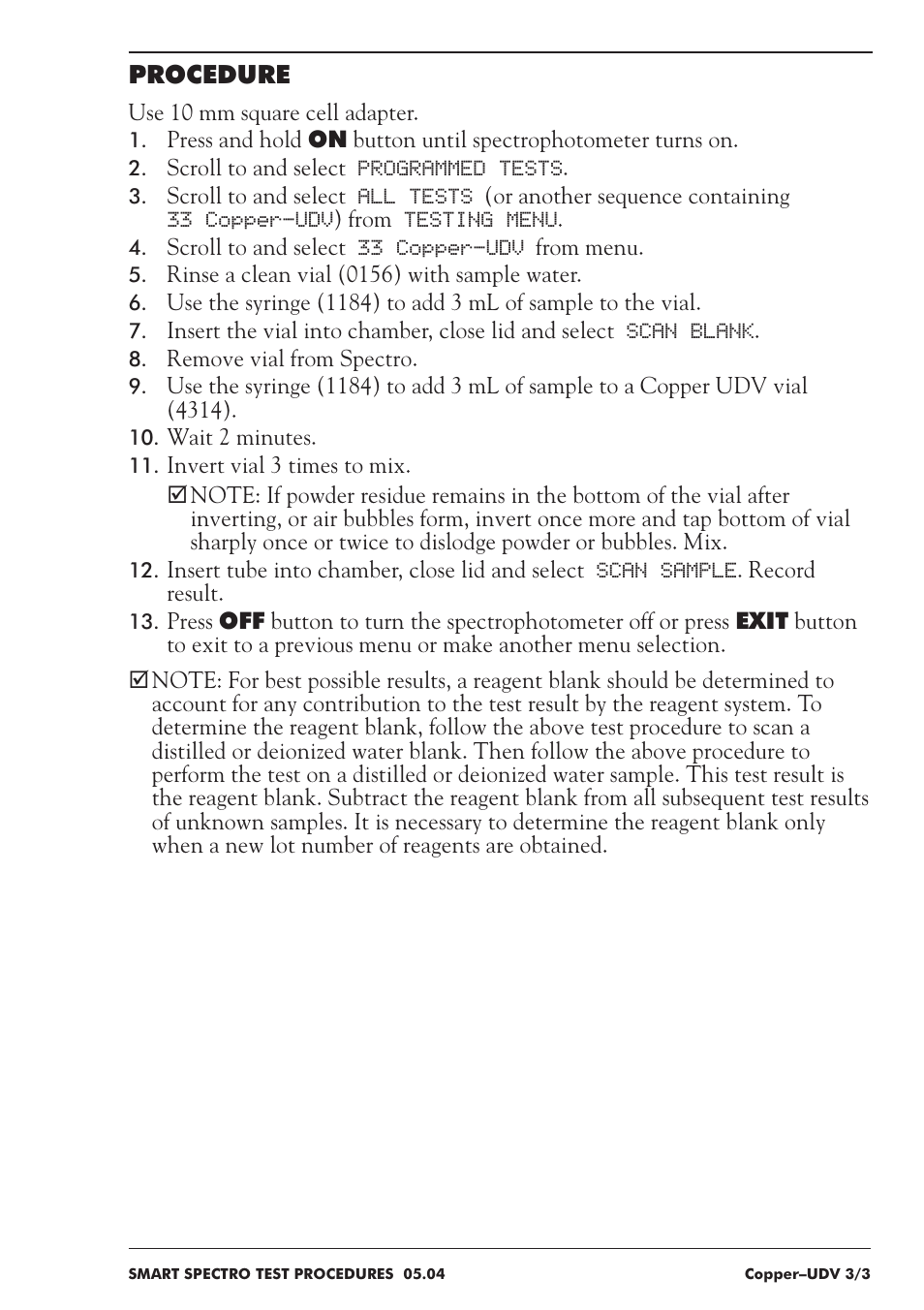 LaMotte SMART Spectro Spectrophotometer User Manual | Page 128 / 237