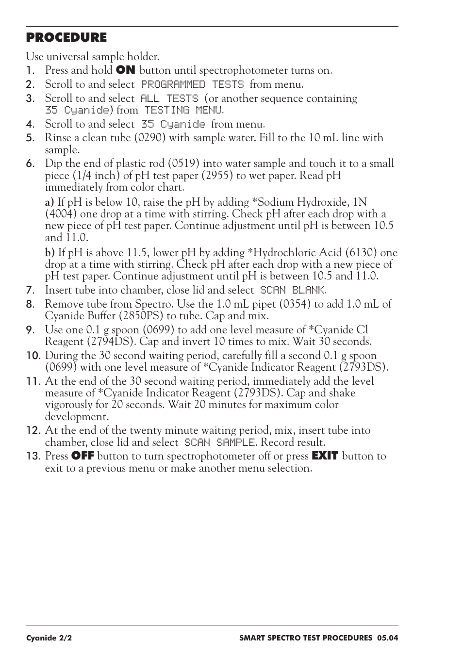 LaMotte SMART Spectro Spectrophotometer User Manual | Page 131 / 237