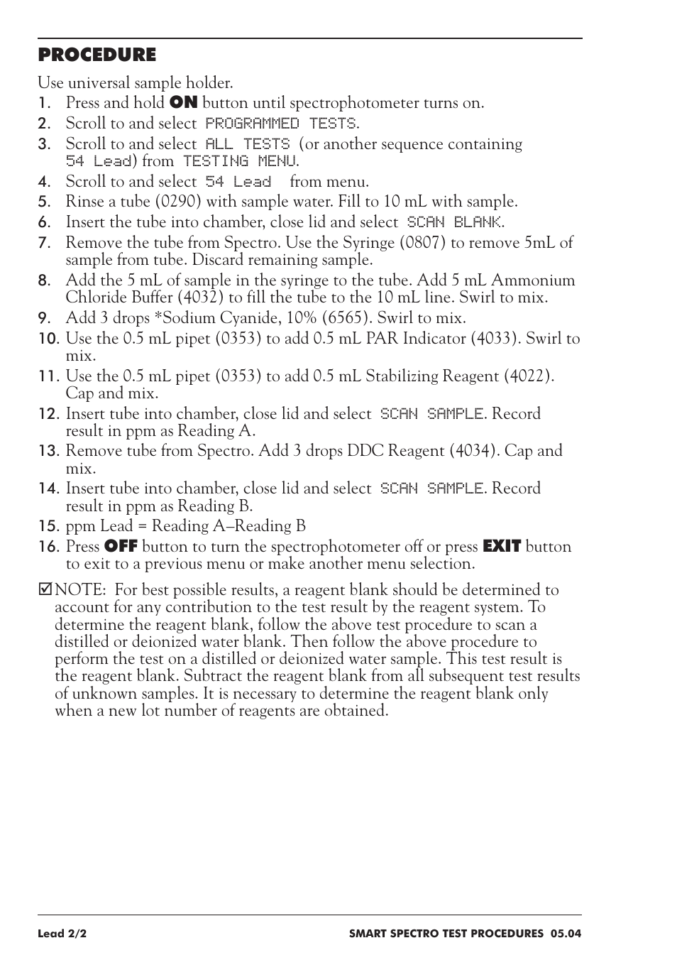 LaMotte SMART Spectro Spectrophotometer User Manual | Page 159 / 237