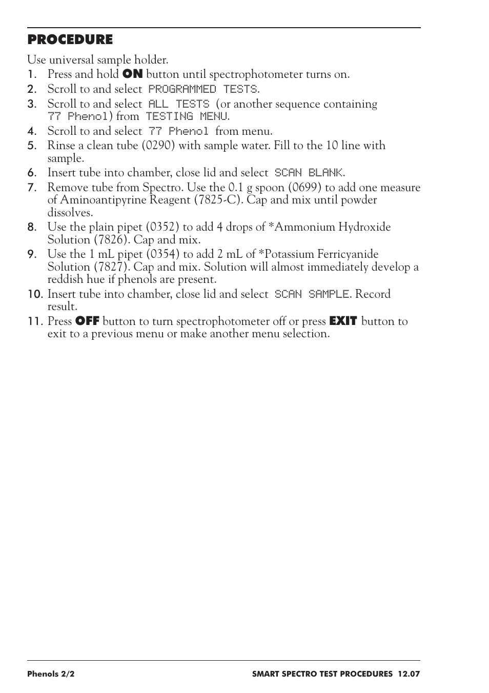 LaMotte SMART Spectro Spectrophotometer User Manual | Page 197 / 237