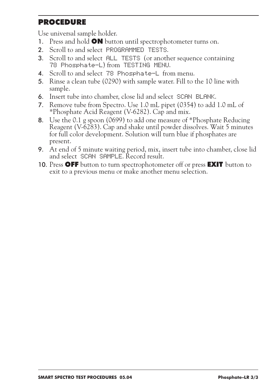 LaMotte SMART Spectro Spectrophotometer User Manual | Page 200 / 237