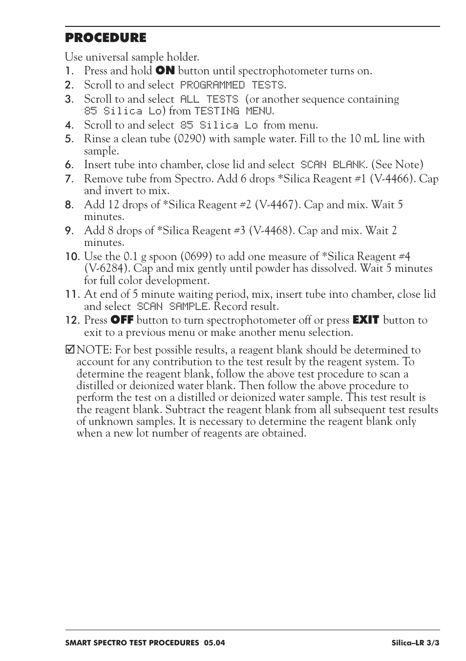 LaMotte SMART Spectro Spectrophotometer User Manual | Page 216 / 237