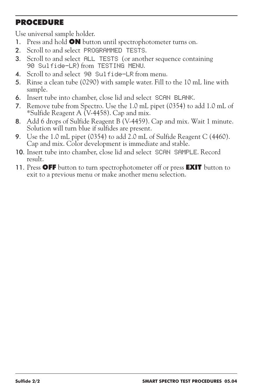 LaMotte SMART Spectro Spectrophotometer User Manual | Page 223 / 237