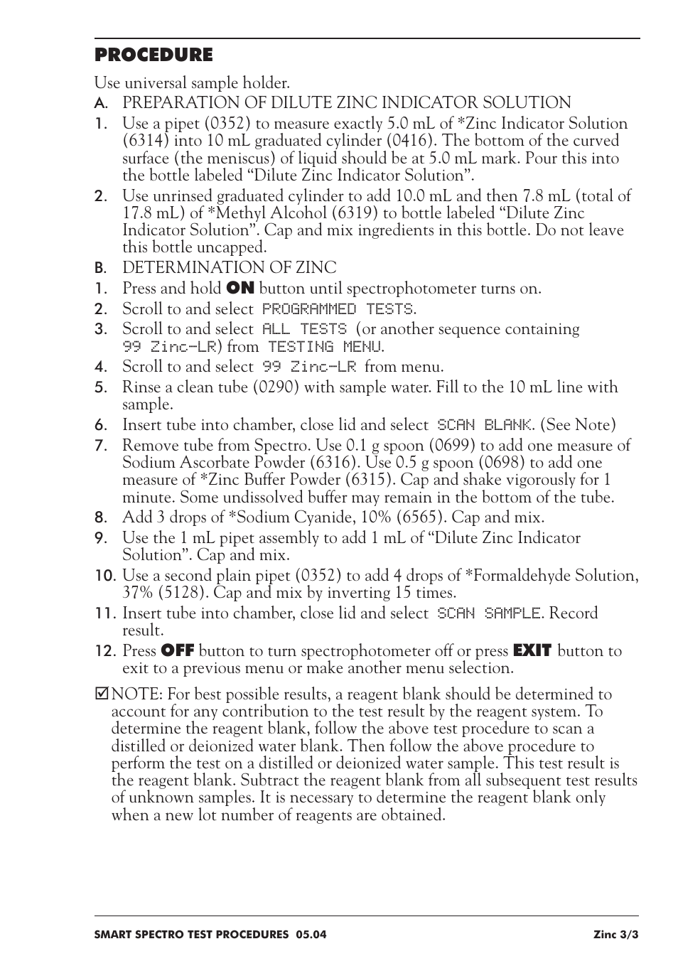 LaMotte SMART Spectro Spectrophotometer User Manual | Page 232 / 237