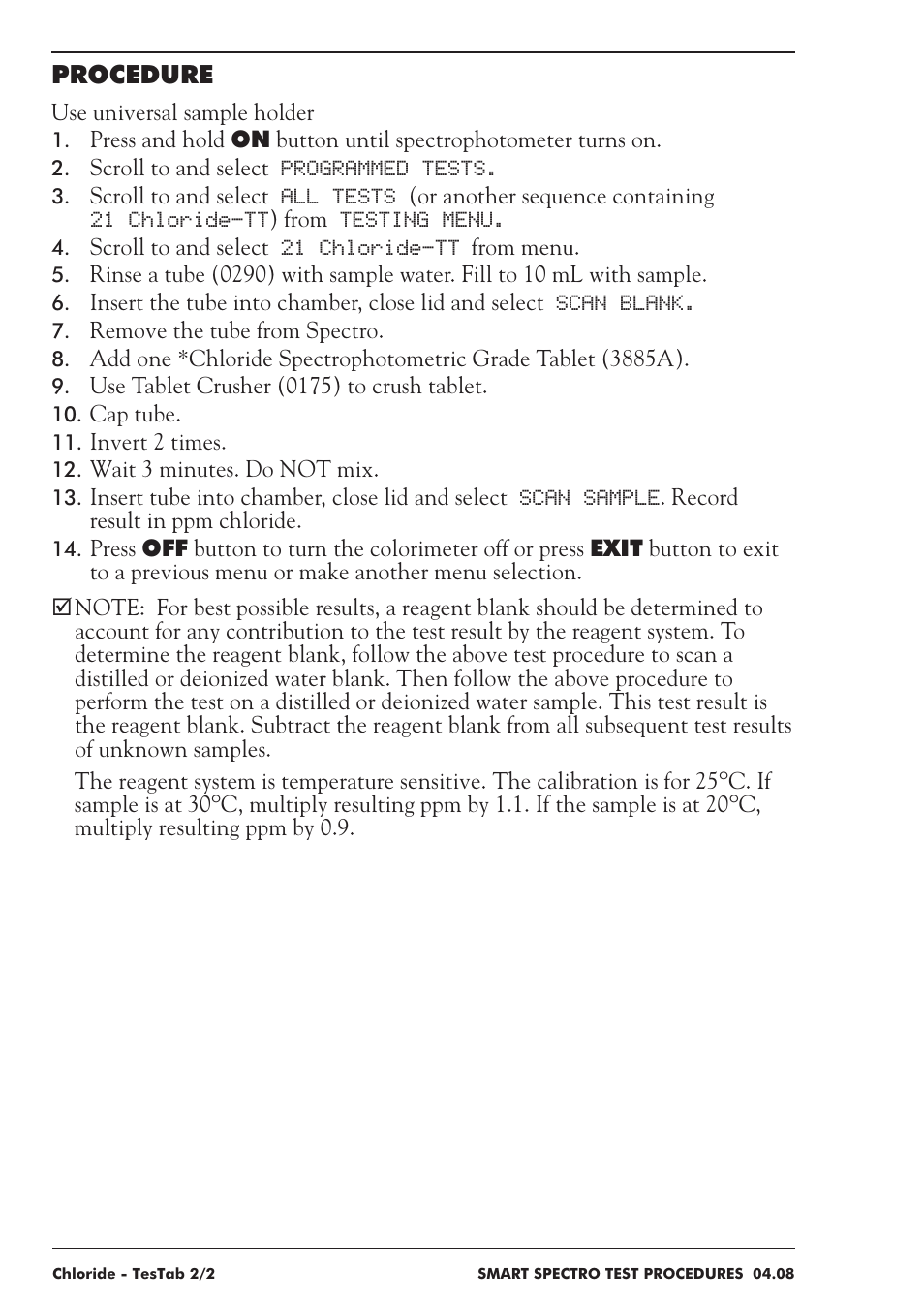 LaMotte SMART Spectro Spectrophotometer User Manual | Page 73 / 237