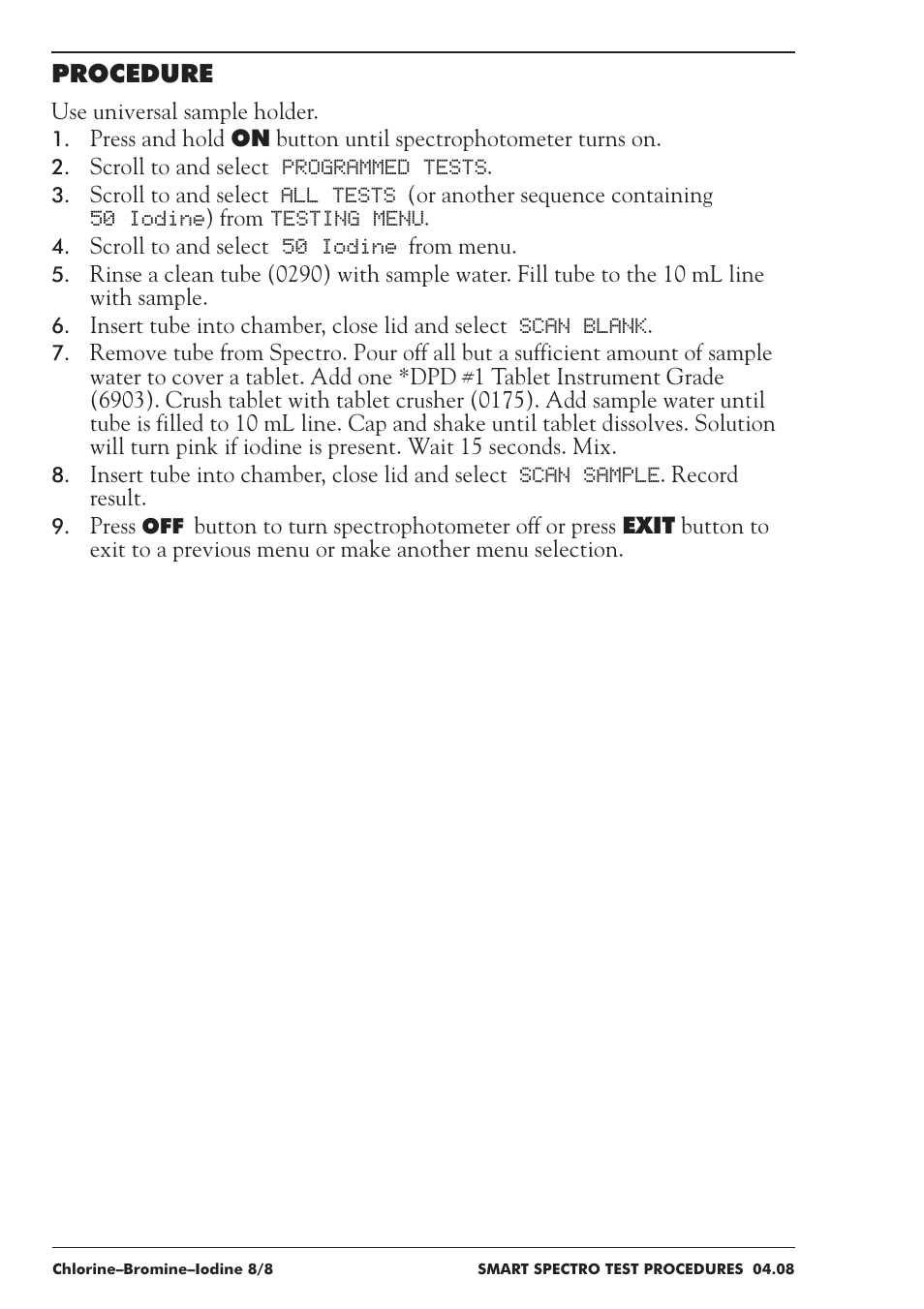 LaMotte SMART Spectro Spectrophotometer User Manual | Page 85 / 237