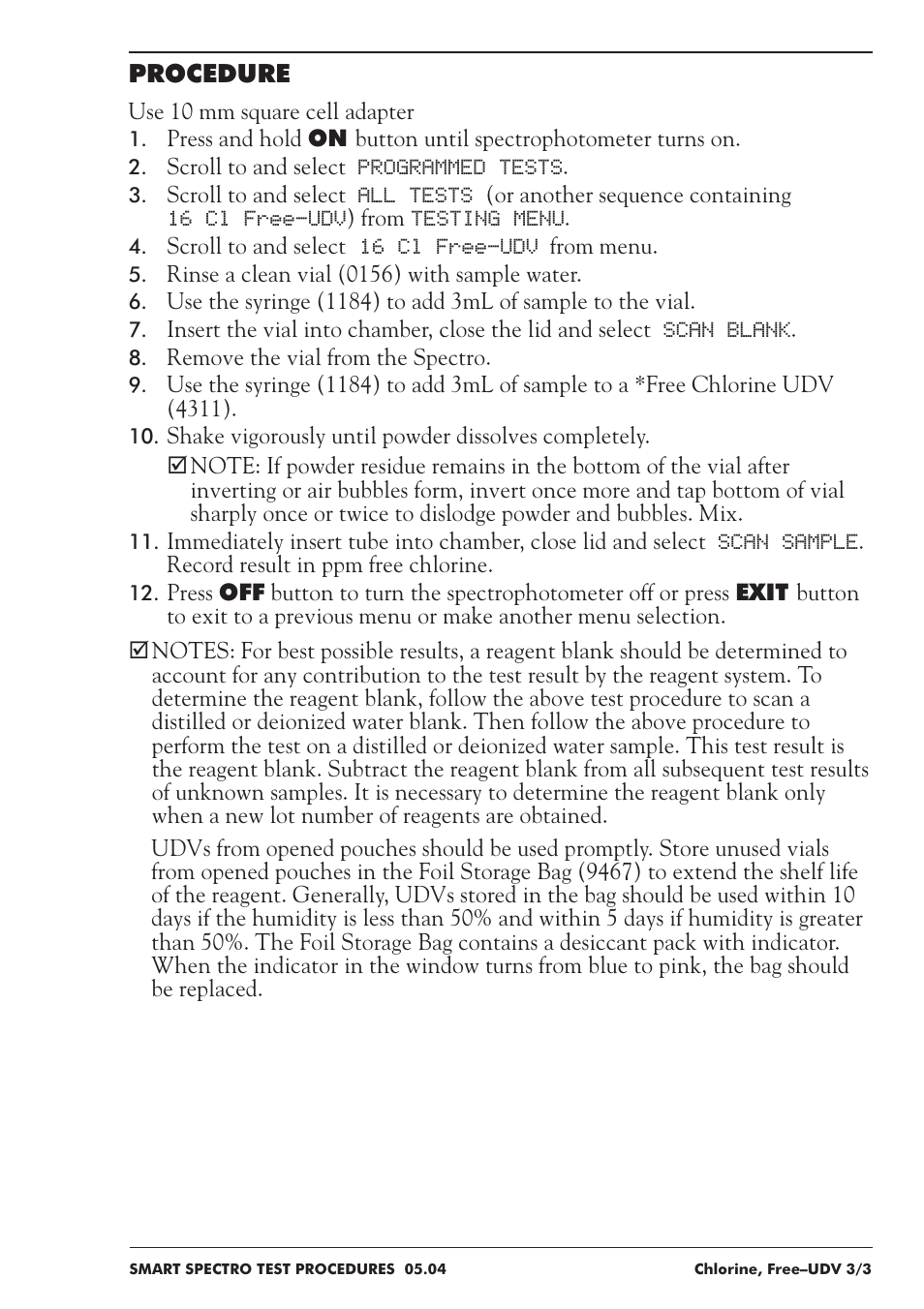 LaMotte SMART Spectro Spectrophotometer User Manual | Page 90 / 237