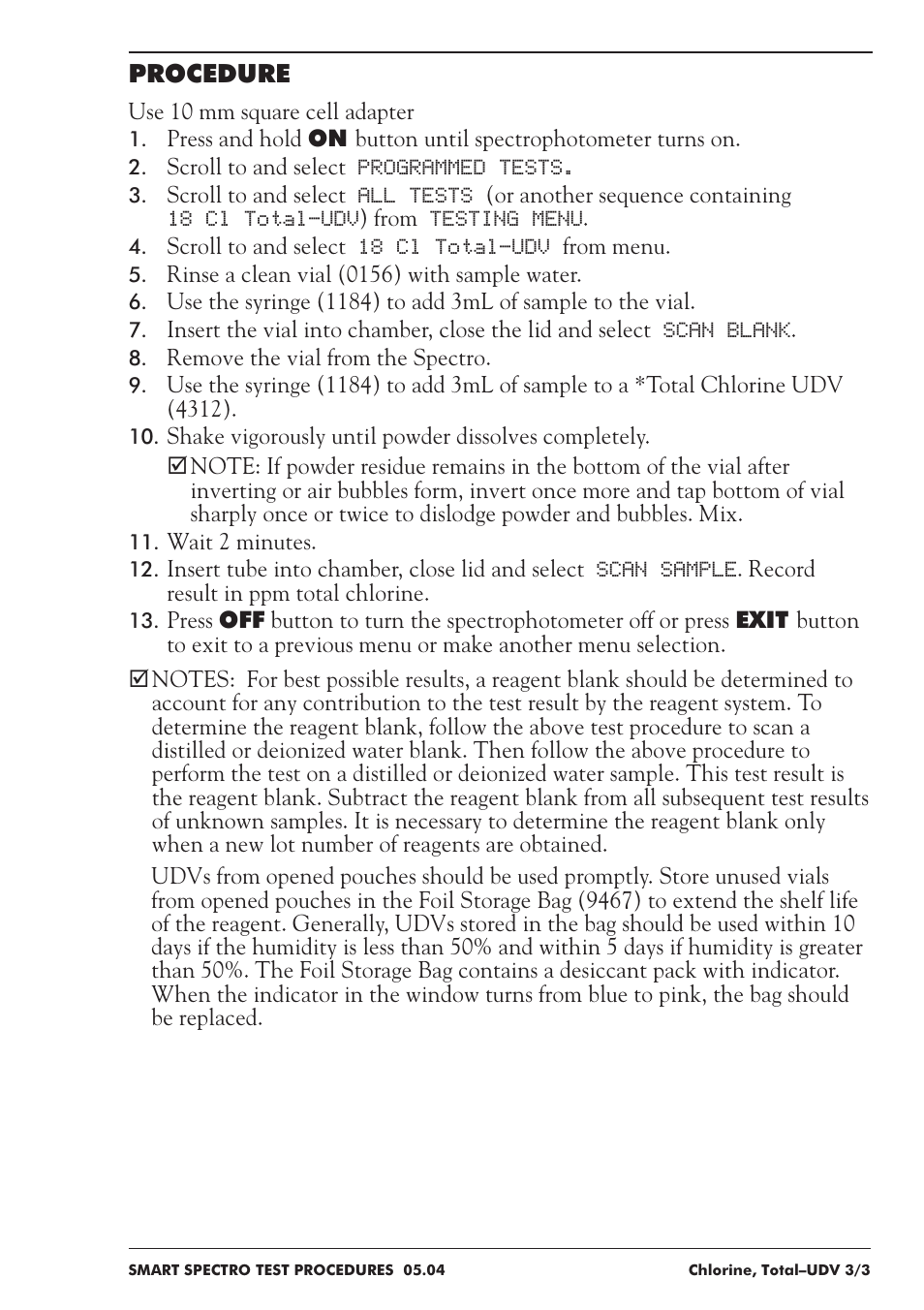 LaMotte SMART Spectro Spectrophotometer User Manual | Page 94 / 237