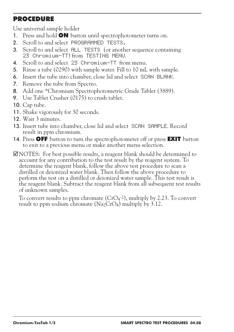 LaMotte SMART Spectro Spectrophotometer User Manual | Page 97 / 237