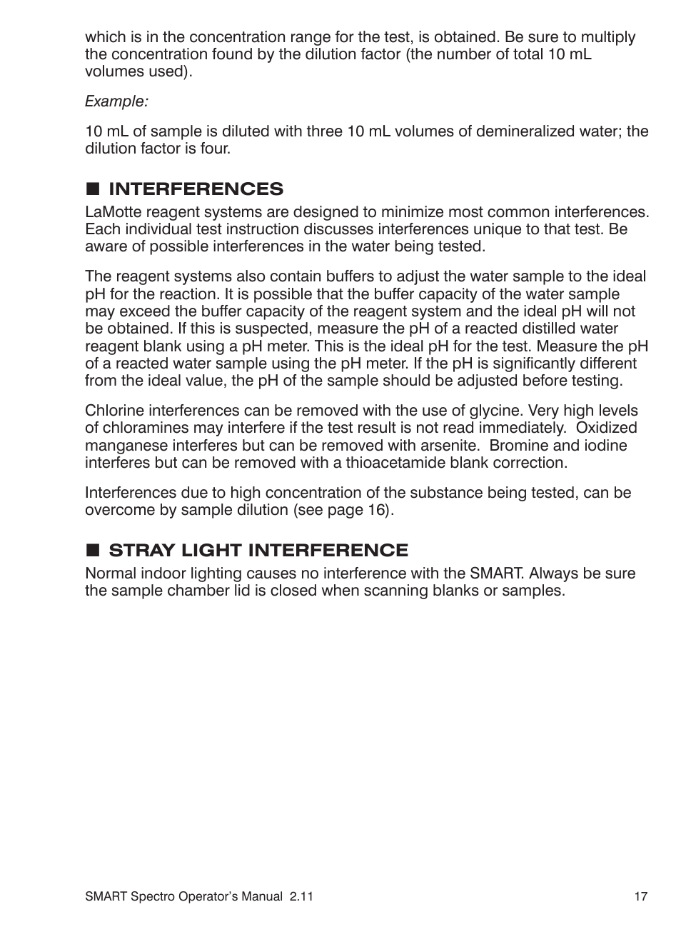 LaMotte SMART Spectro Spectrophotometer User Manual | Page 17 / 261