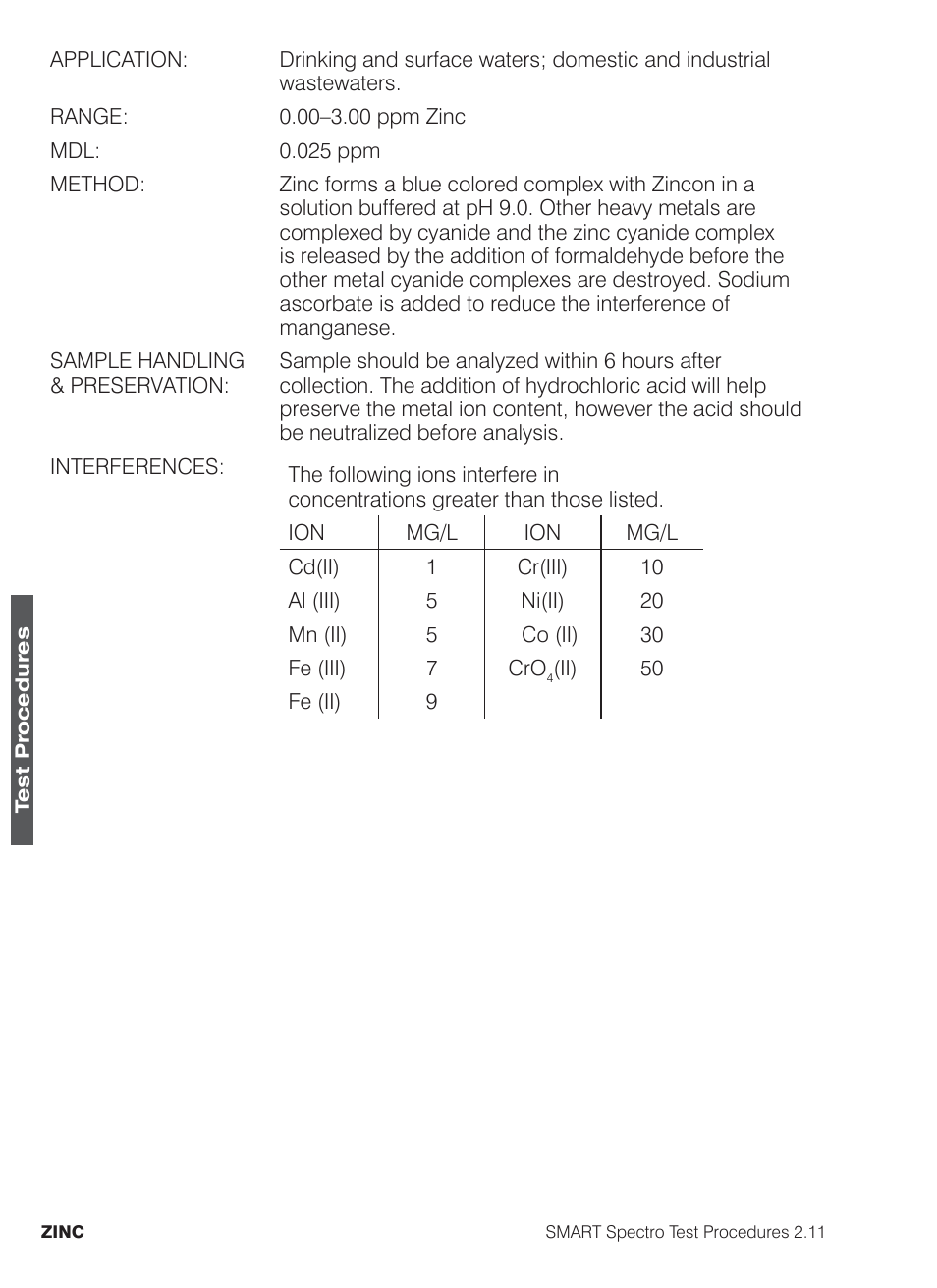 LaMotte SMART Spectro Spectrophotometer User Manual | Page 257 / 261