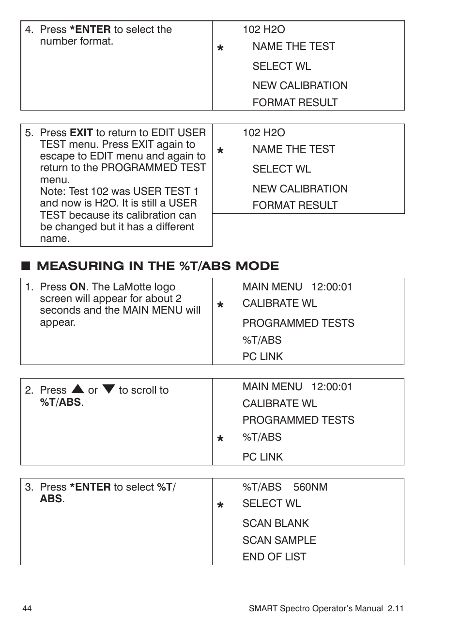 LaMotte SMART Spectro Spectrophotometer User Manual | Page 44 / 261