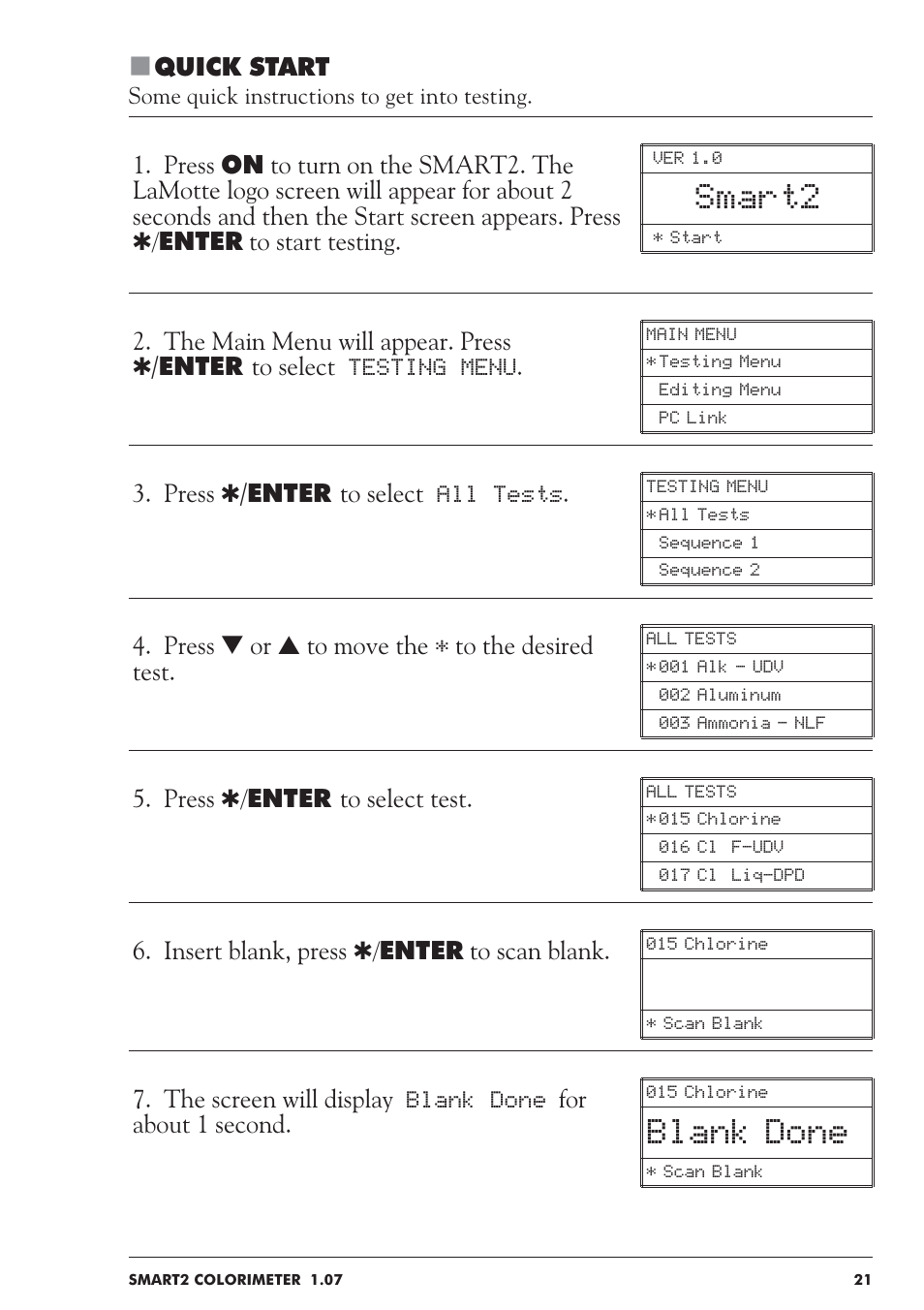 Smart2, Blank done | LaMotte SMART 2 User Manual | Page 21 / 258