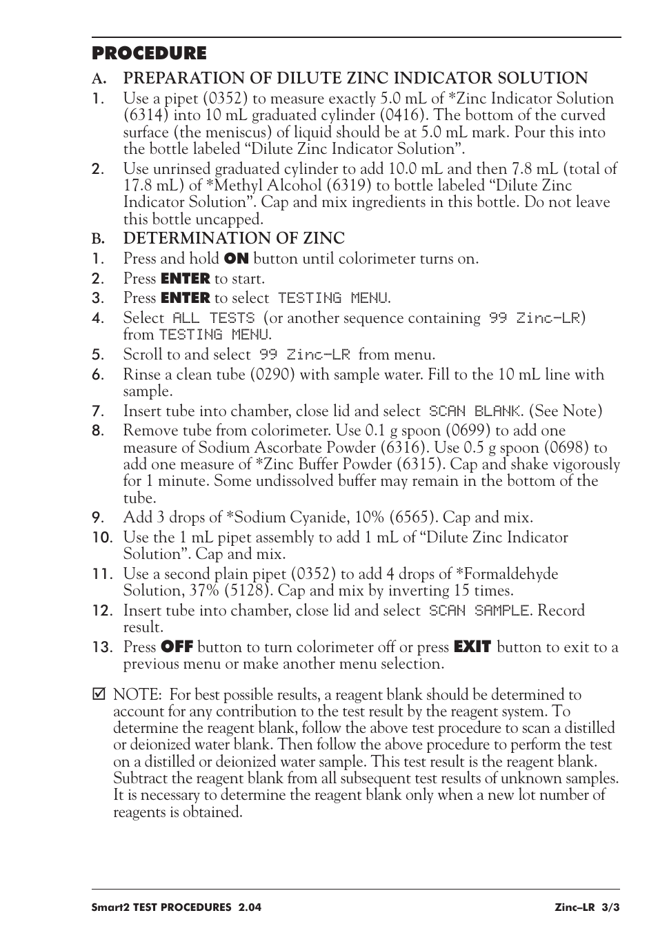 LaMotte SMART 2 User Manual | Page 253 / 258