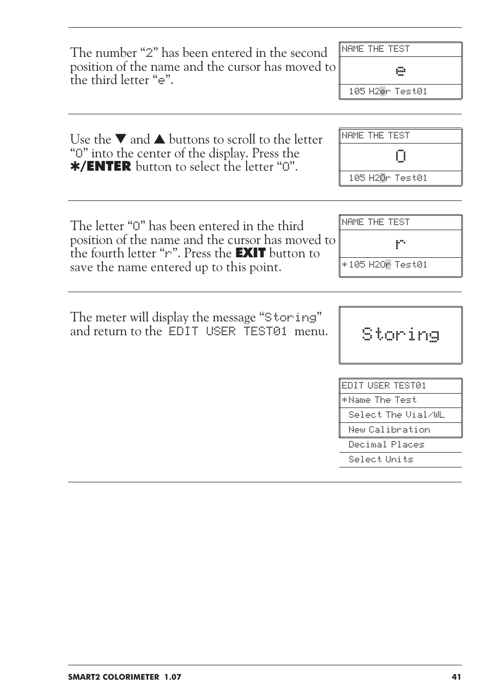 Storing | LaMotte SMART 2 User Manual | Page 41 / 258