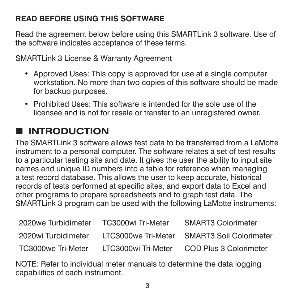 LaMotte SMARTLink3 User Manual | Page 3 / 8