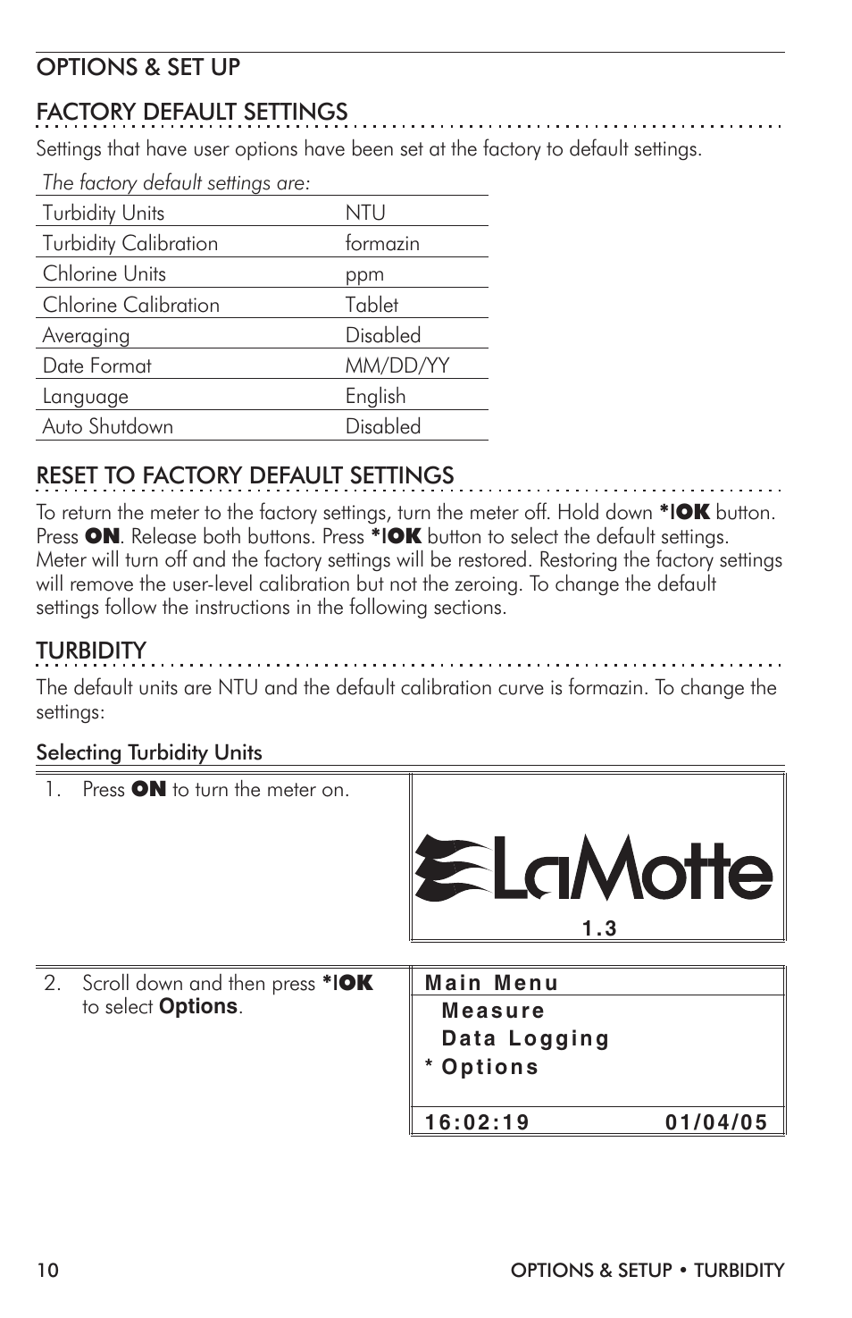 LaMotte TC-3000 Tri-Meter User Manual | Page 10 / 76