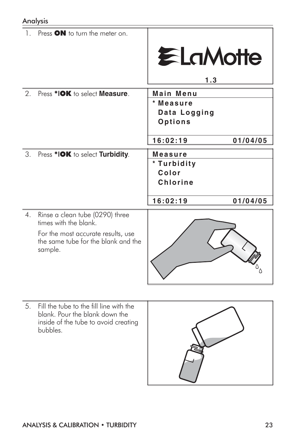 LaMotte TC-3000 Tri-Meter User Manual | Page 23 / 76