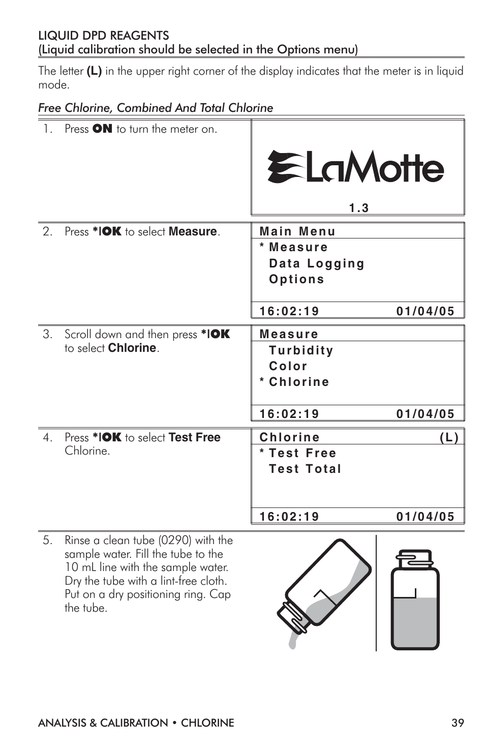 LaMotte TC-3000 Tri-Meter User Manual | Page 39 / 76