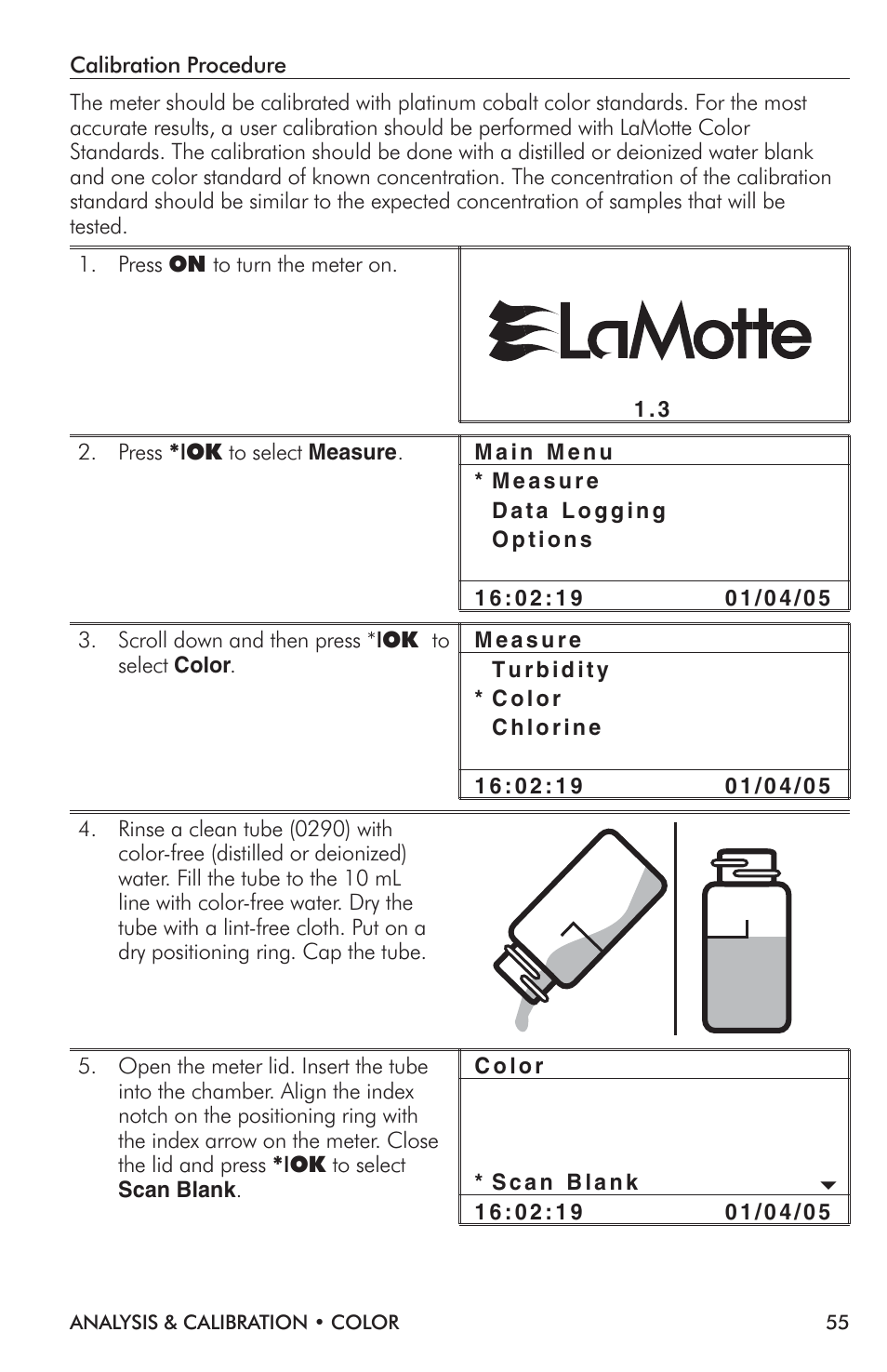 LaMotte TC-3000 Tri-Meter User Manual | Page 55 / 76