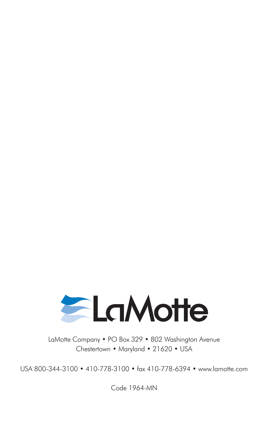 LaMotte TC-3000 Tri-Meter User Manual | Page 76 / 76