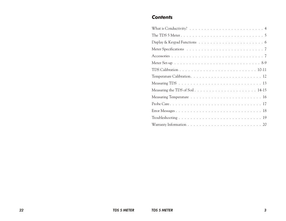 LaMotte TDS 5 Meter User Manual | Page 3 / 12