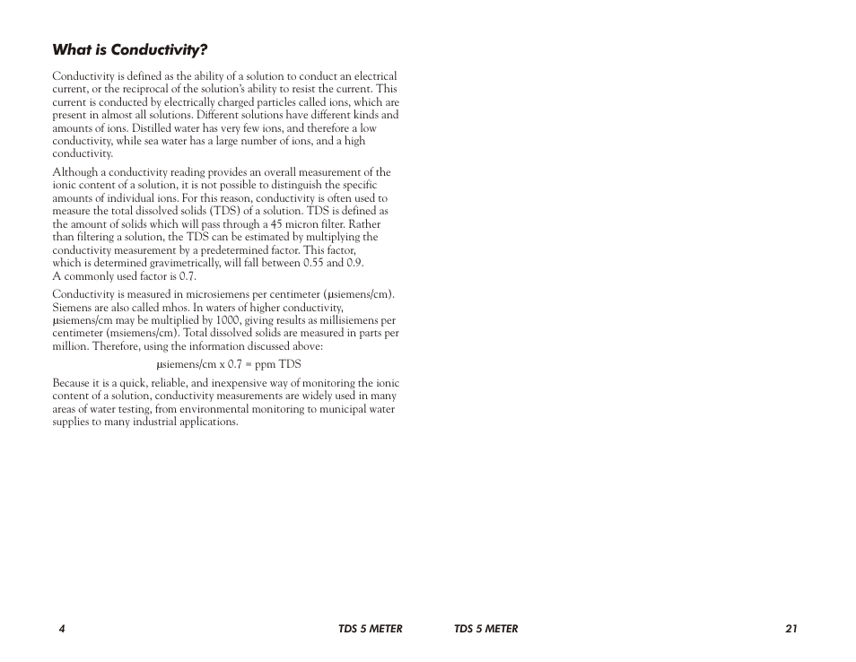 LaMotte TDS 5 Meter User Manual | Page 4 / 12