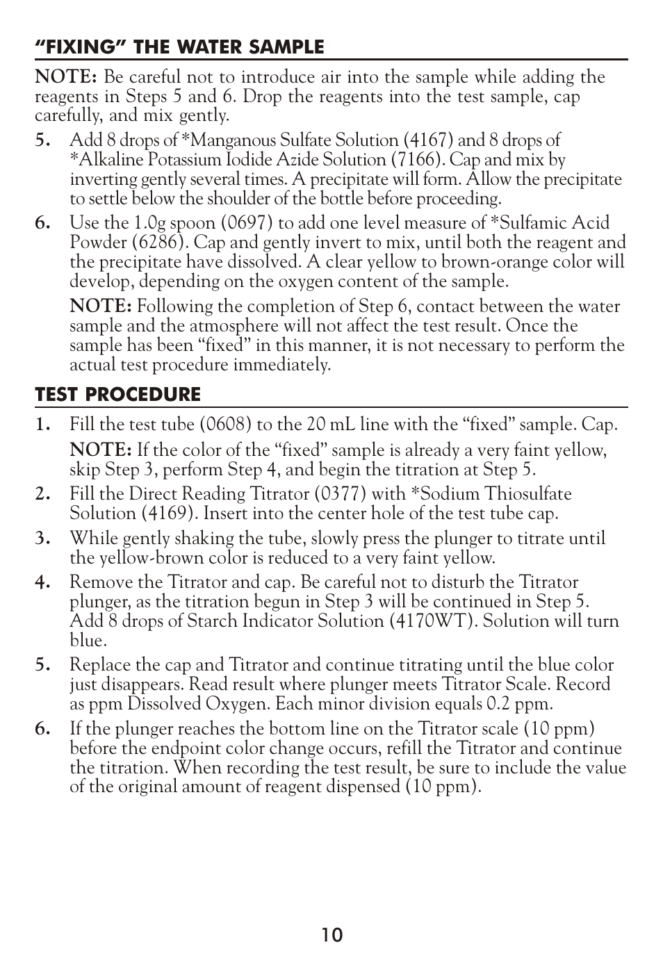 LaMotte AG-103 Fresh Water Aquarium User Manual | Page 10 / 16