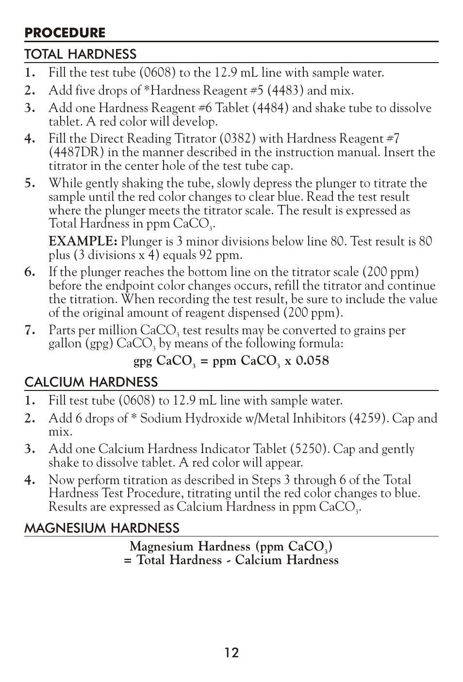 LaMotte AG-103 Fresh Water Aquarium User Manual | Page 12 / 16