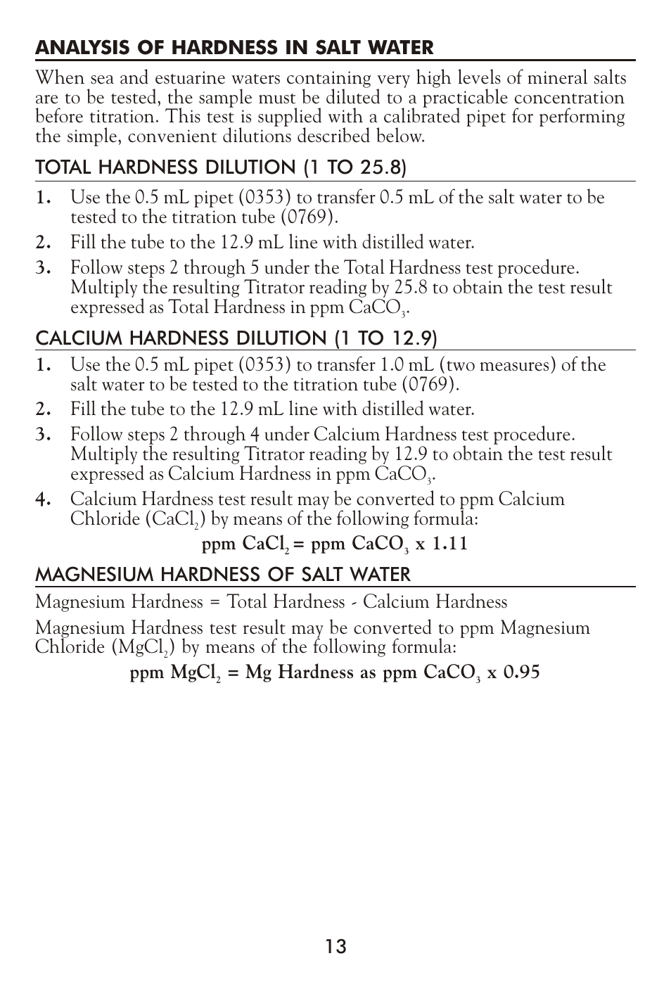 LaMotte AG-103 Fresh Water Aquarium User Manual | Page 13 / 16