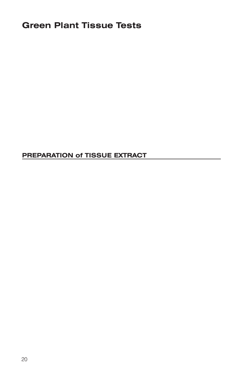 Green plant tissue tests | LaMotte STH Outfit User Manual | Page 20 / 24