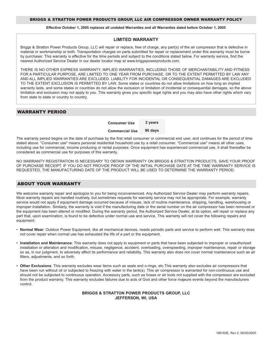 Briggs & Stratton 074001 User Manual | Page 19 / 56