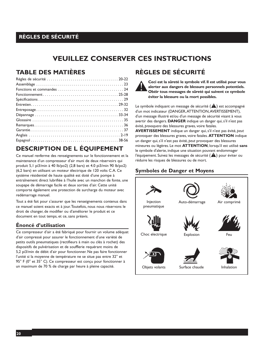 Briggs & Stratton 074001 User Manual | Page 20 / 56