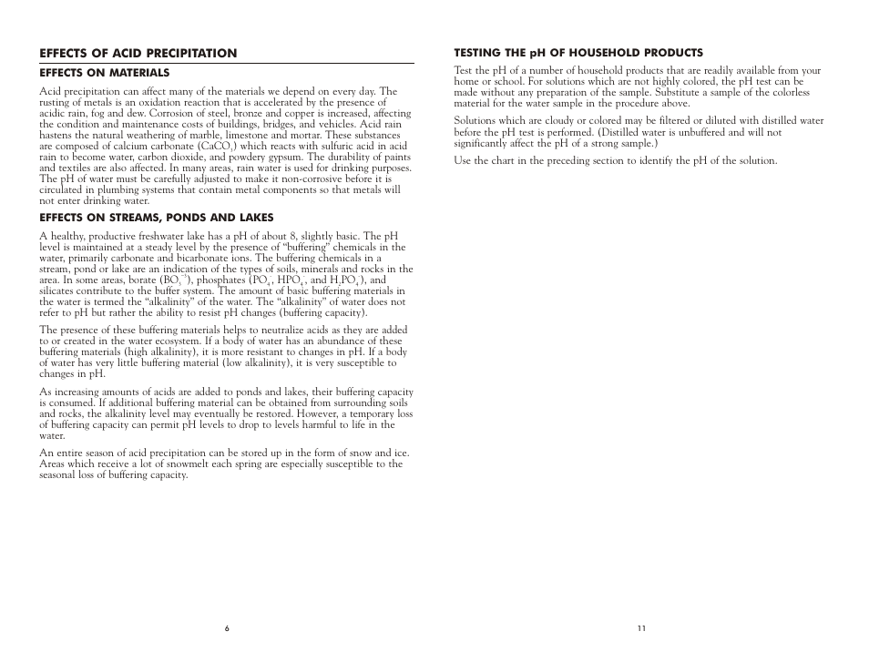 LaMotte ACID RAIN STUDY OUTFIT ARO User Manual | Page 6 / 8