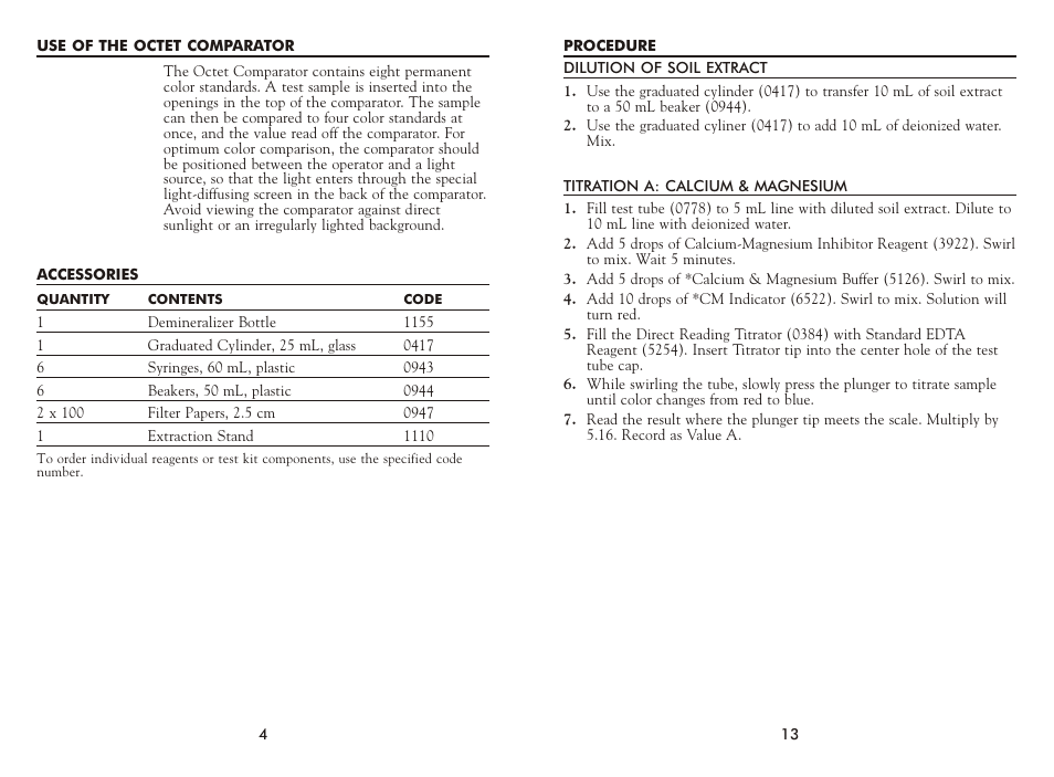 LaMotte Greenhouse Soil Testing Outfit GS-01 User Manual | Page 4 / 8