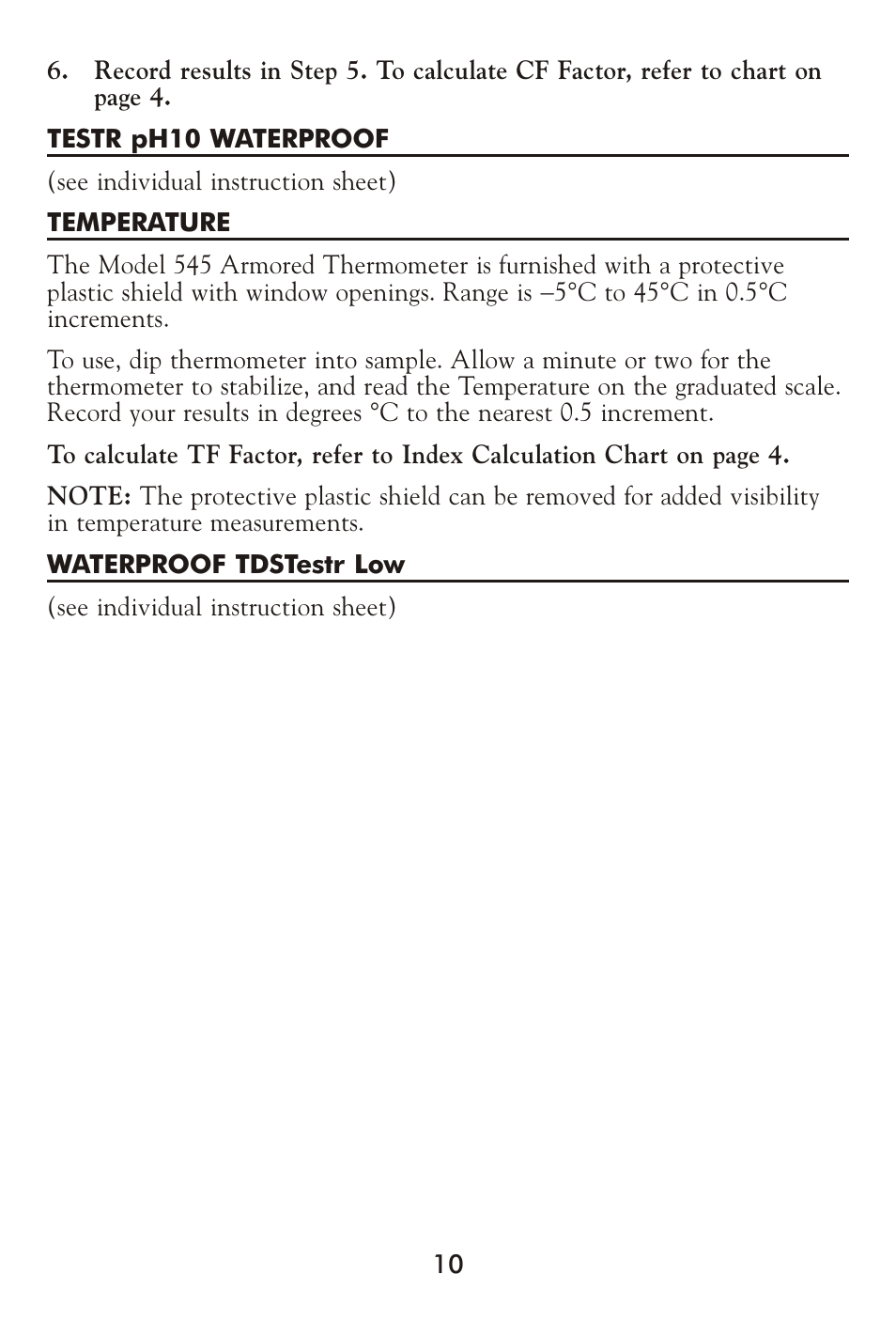 LaMotte CORROSION CONTROL Test Kit User Manual | Page 10 / 16