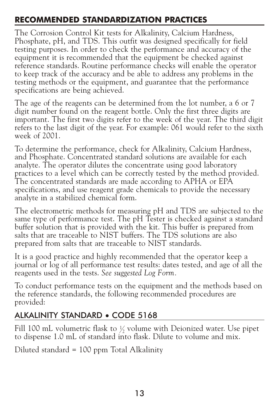 LaMotte CORROSION CONTROL Test Kit User Manual | Page 13 / 16