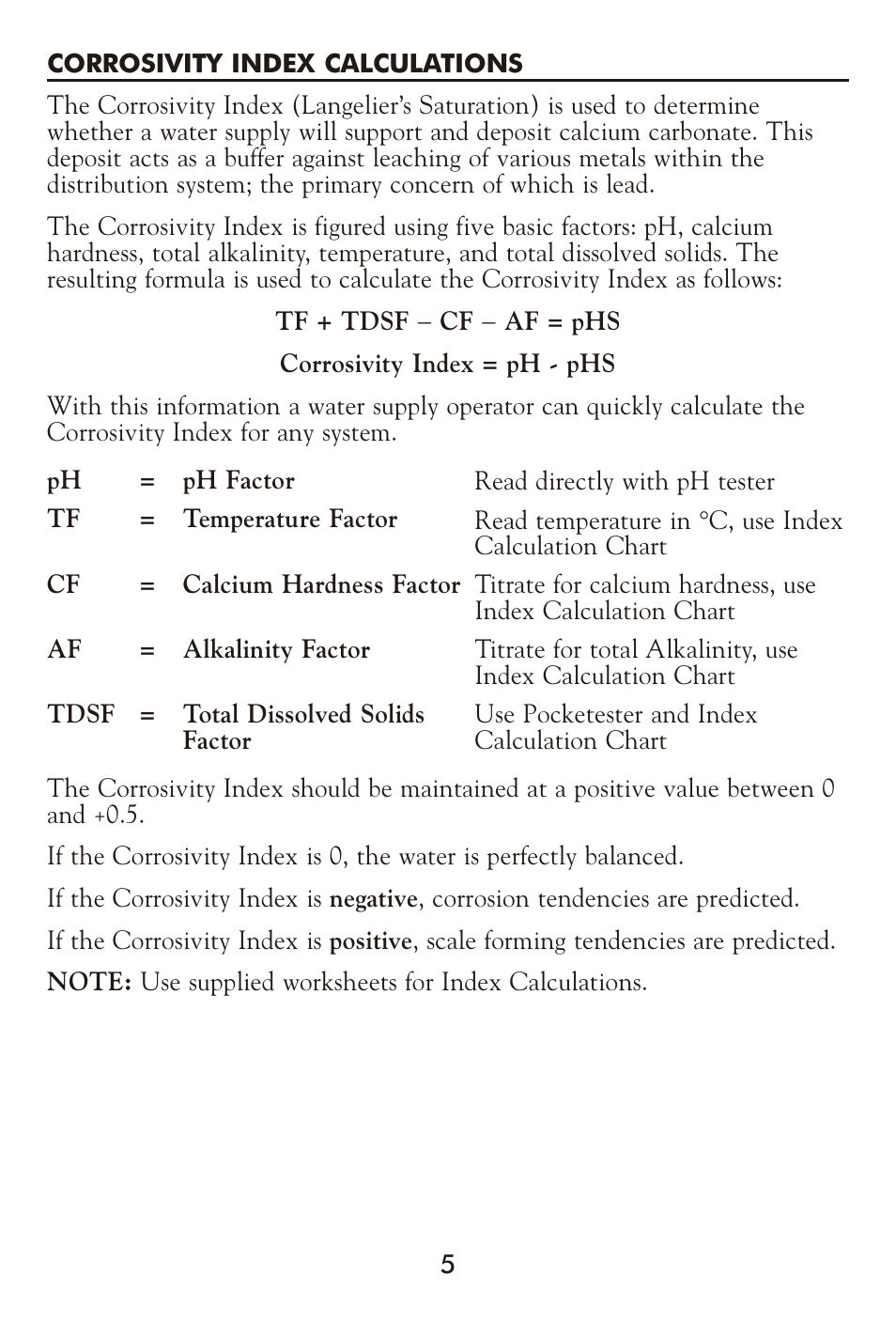 LaMotte CORROSION CONTROL Test Kit User Manual | Page 5 / 16