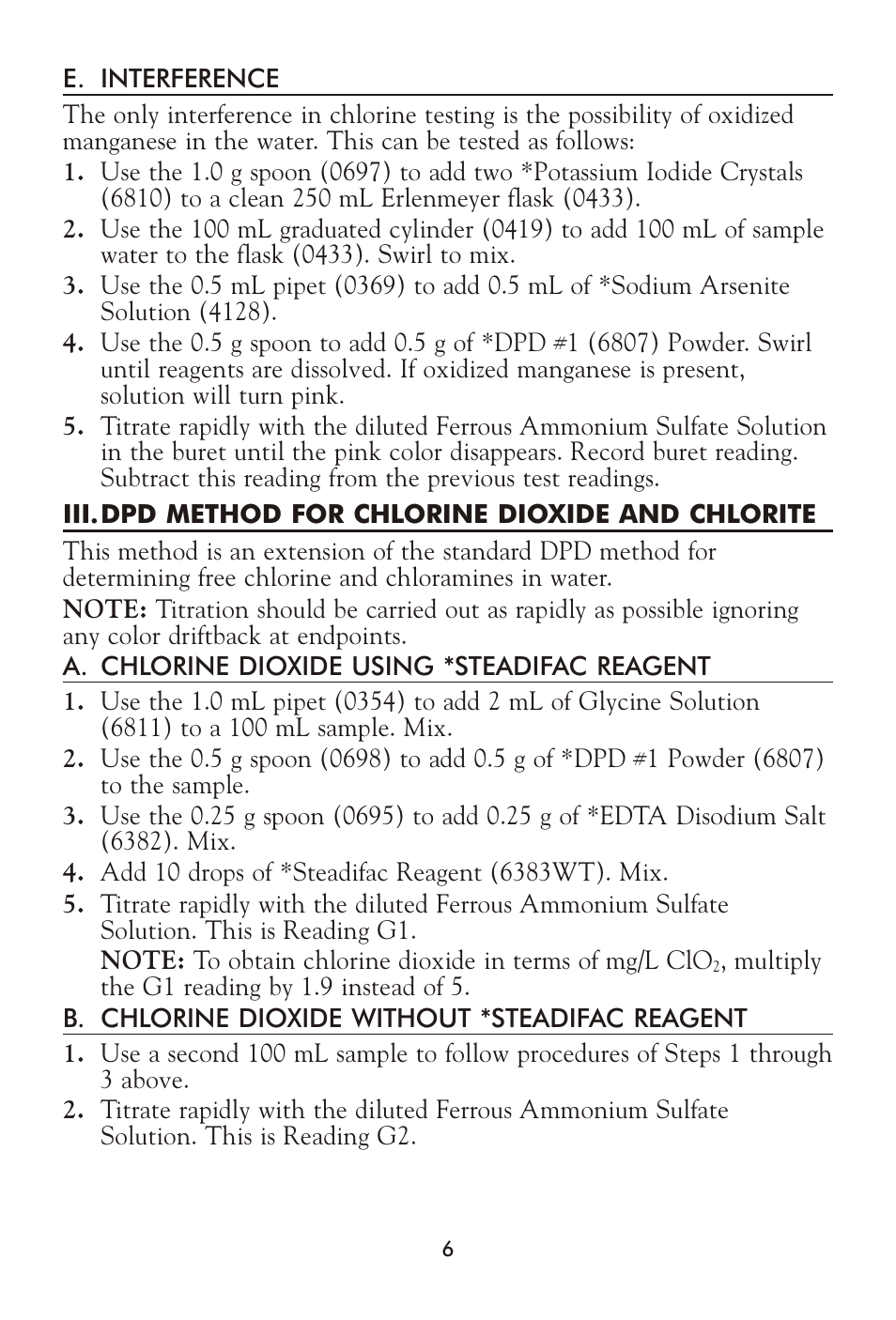 LaMotte DPD-FAS TITRIMETRIC OUT FIT DT User Manual | Page 6 / 12