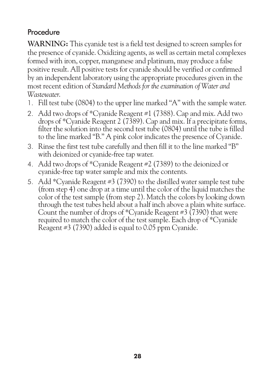 LaMotte AM-21 Water Pollution Detection Outfit User Manual | Page 28 / 51