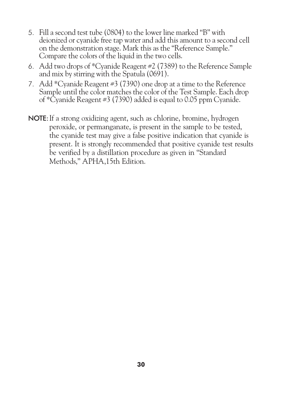 LaMotte AM-21 Water Pollution Detection Outfit User Manual | Page 30 / 51