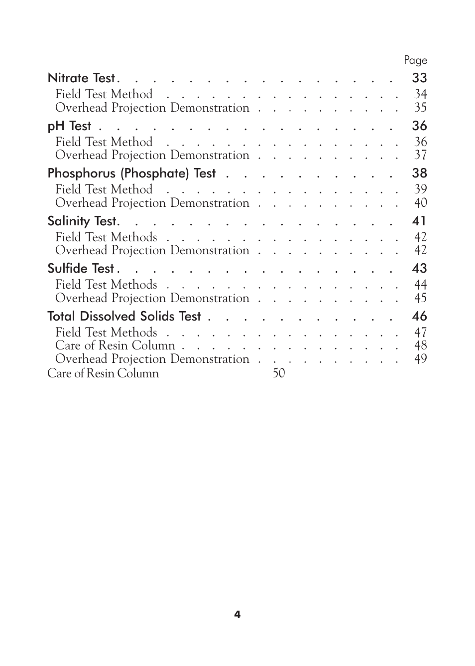 LaMotte AM-21 Water Pollution Detection Outfit User Manual | Page 4 / 51