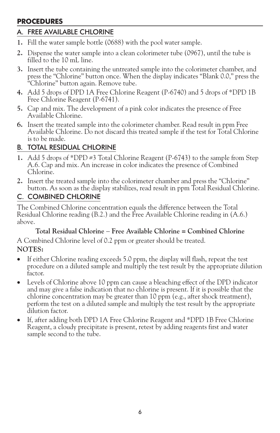 LaMotte DPC-52 Water Testing Laboratory User Manual | Page 6 / 20