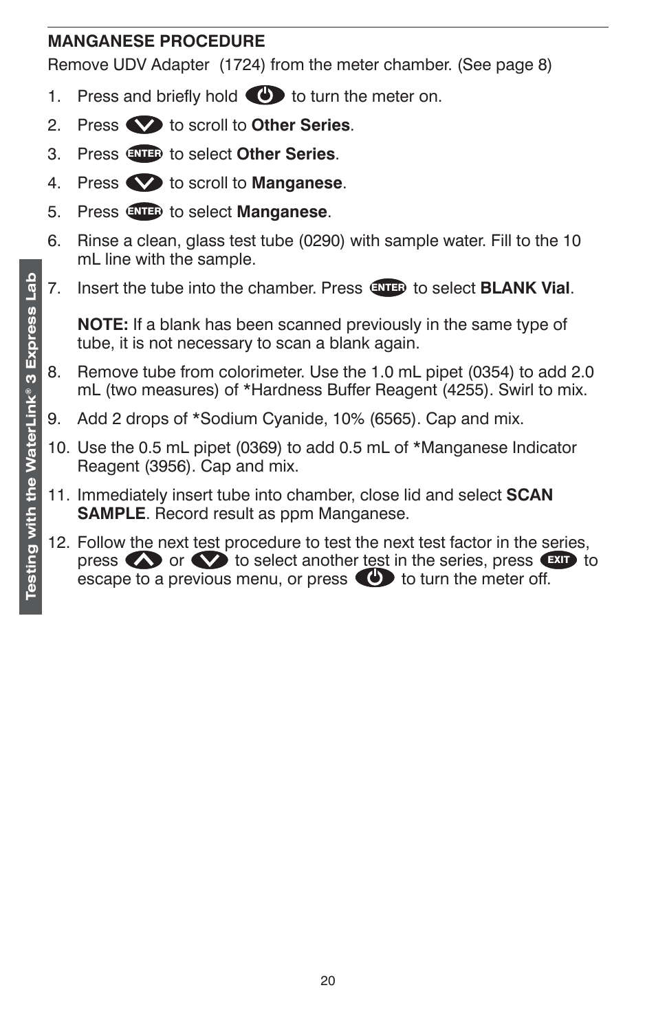 LaMotte WaterLink 3 Express Lab User Manual | Page 20 / 28