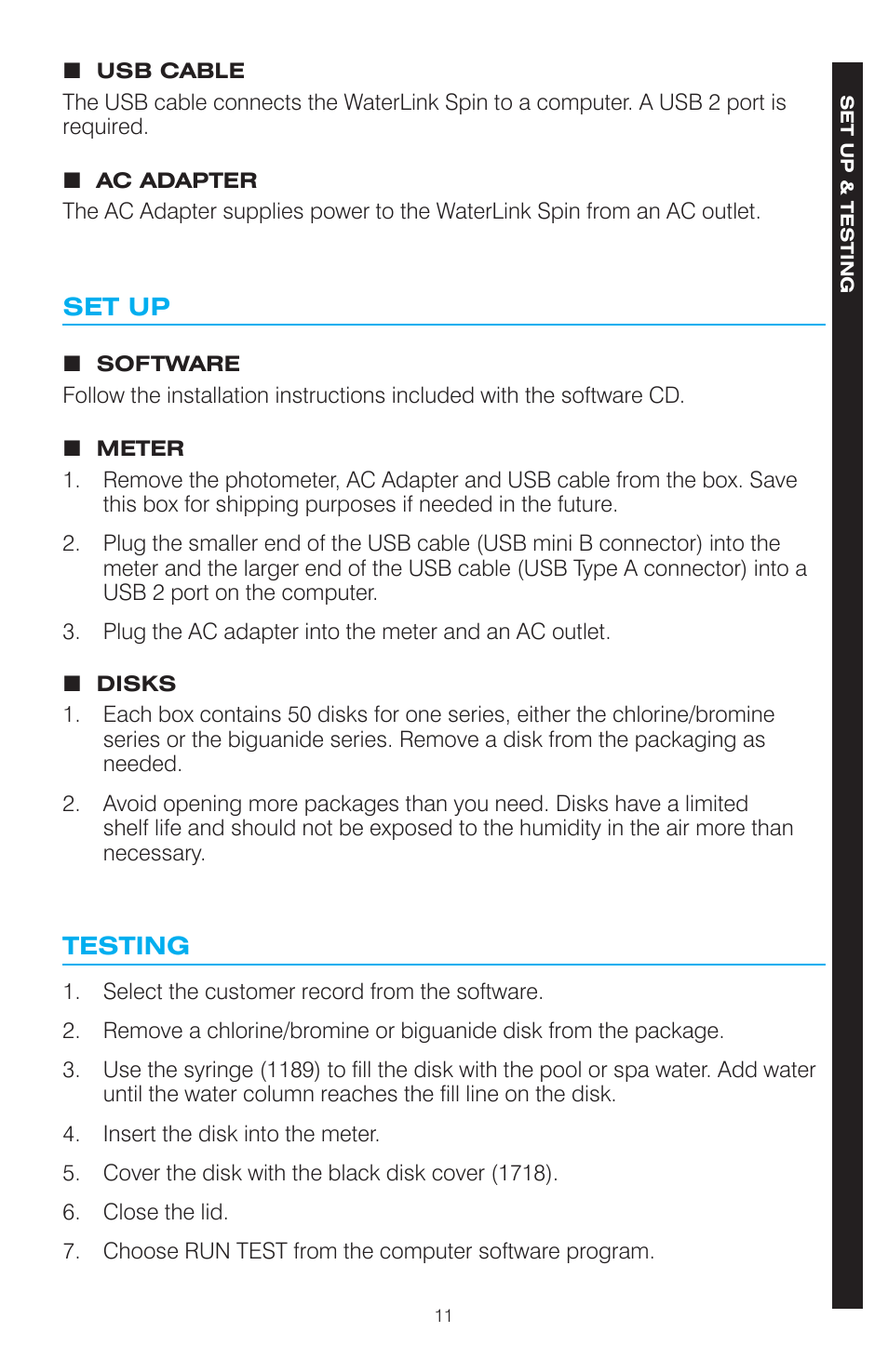 LaMotte WaterLink Spin User Manual | Page 11 / 16