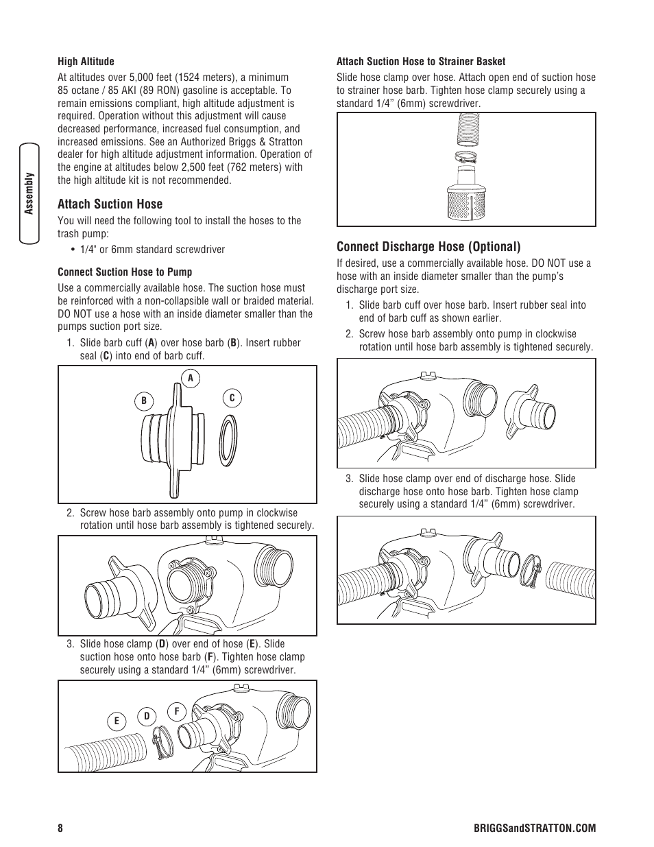 Briggs & Stratton PROSERIES 205378GS User Manual | Page 8 / 64